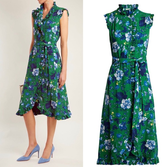 ERDEM Dresses & Skirts - ERDEM Sebla crepe floral midi dress 10